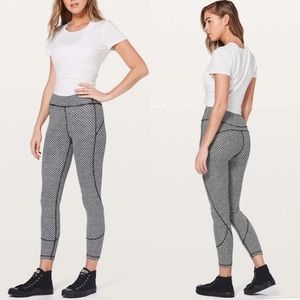 Lululemon In Movement 7/8 Tight Everlux 25” in Monochromic Black